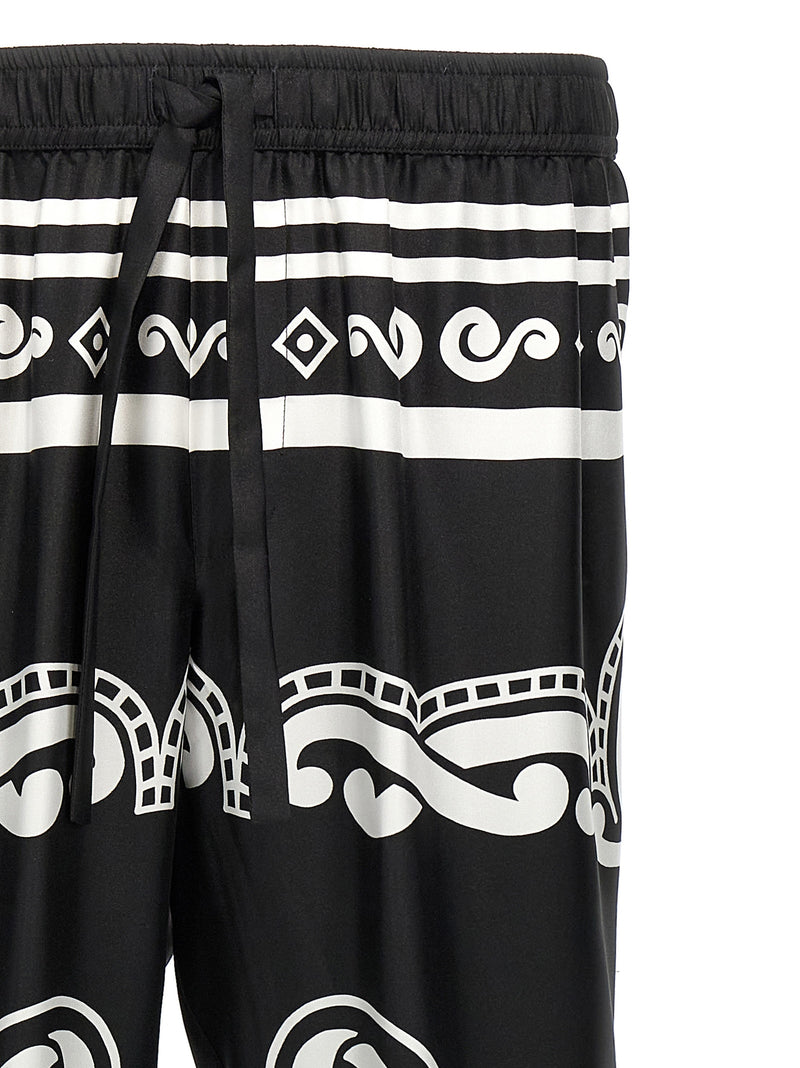 Dolce & Gabbana Bicolor Silk Casual Pants