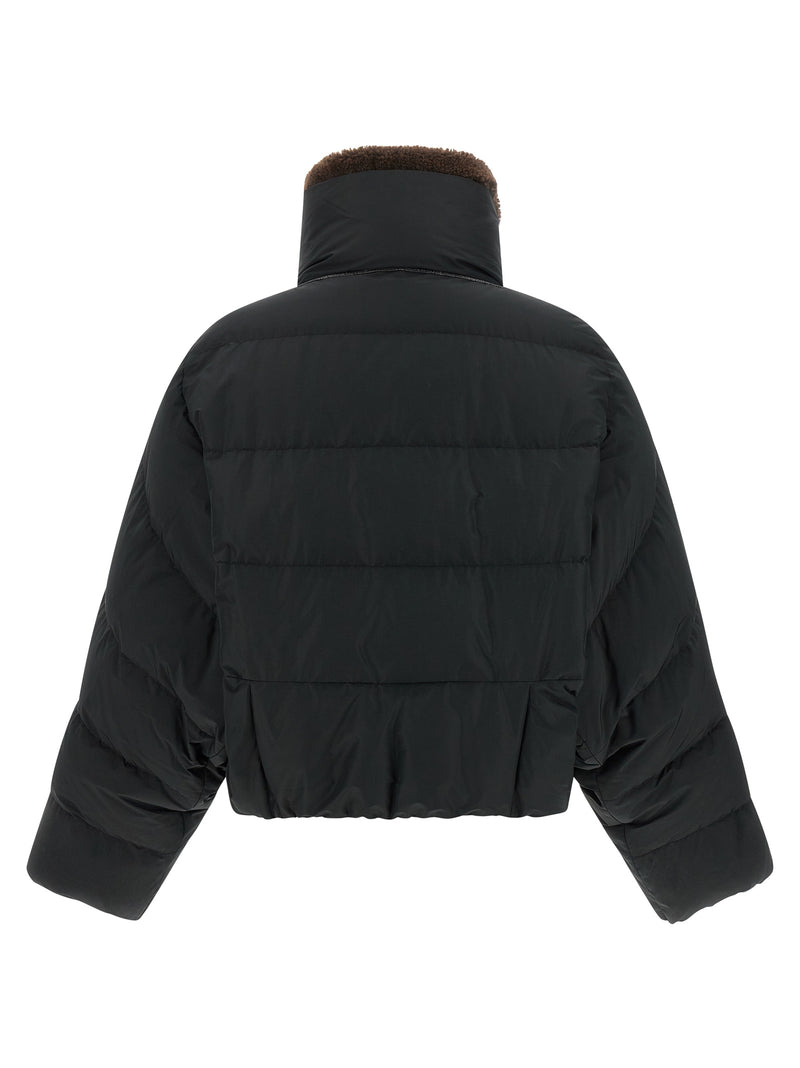 Brunello Cucinelli Black Cotton Full-Length Jacket
