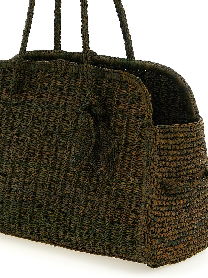 Jacquemus Bicolor Raffia Tote Bag