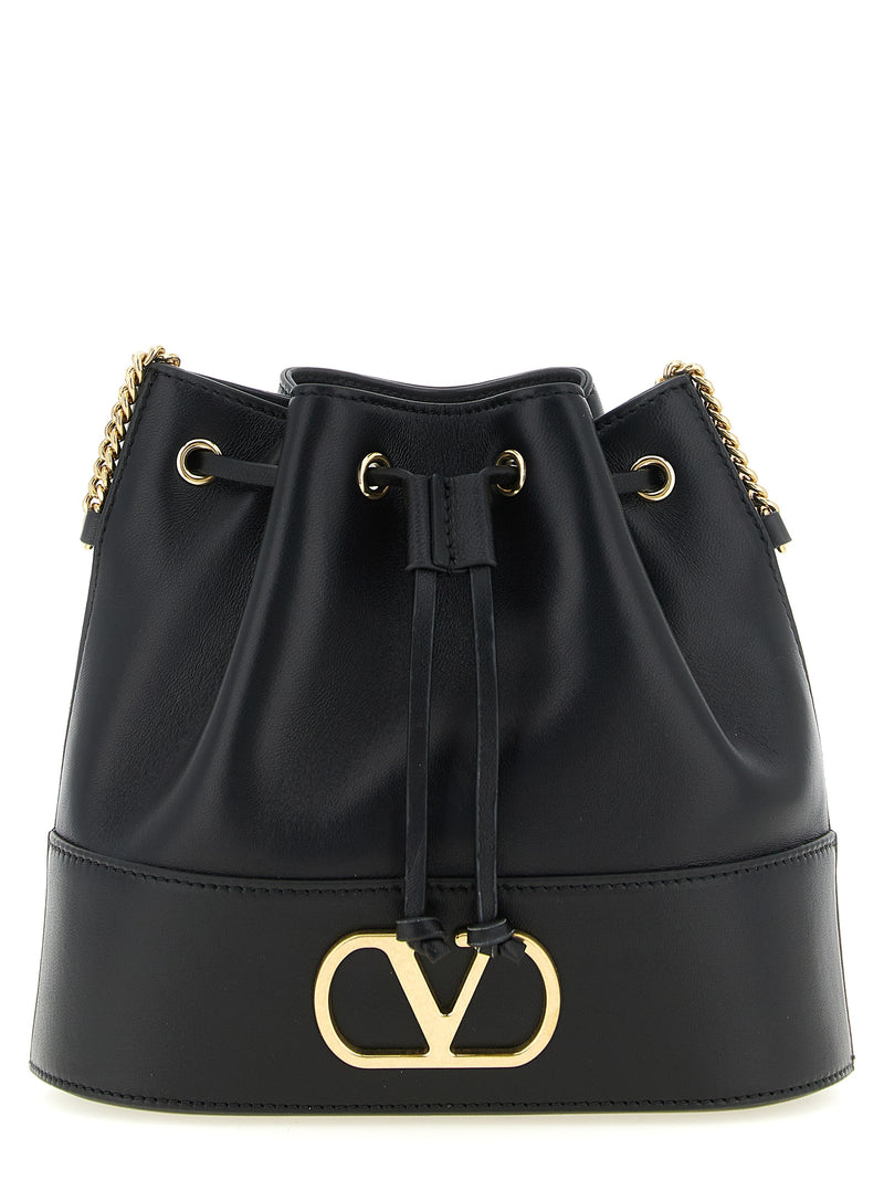 Valentino Garavani Black Lamb Leather Crossbody Bag