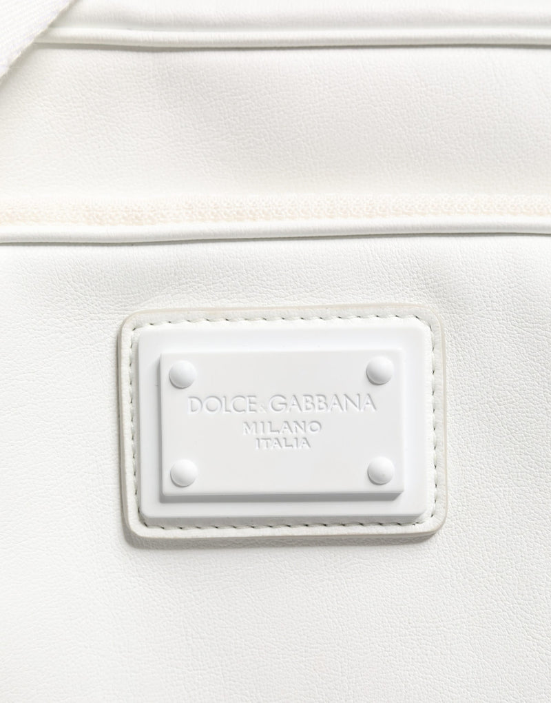 Dolce & Gabbana White Logo Plaque Crossbody Shoulder Borse Men Bag