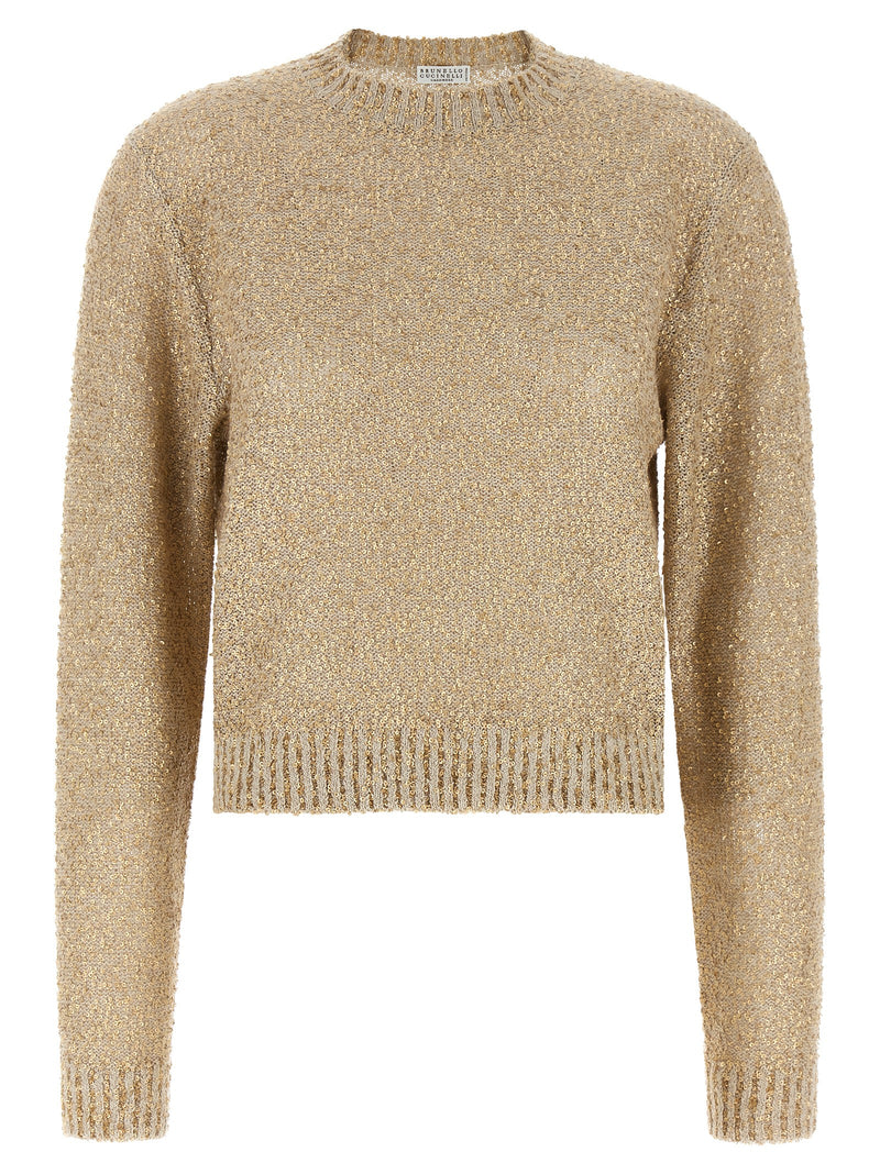 Brunello Cucinelli Gold Linen Cardigan