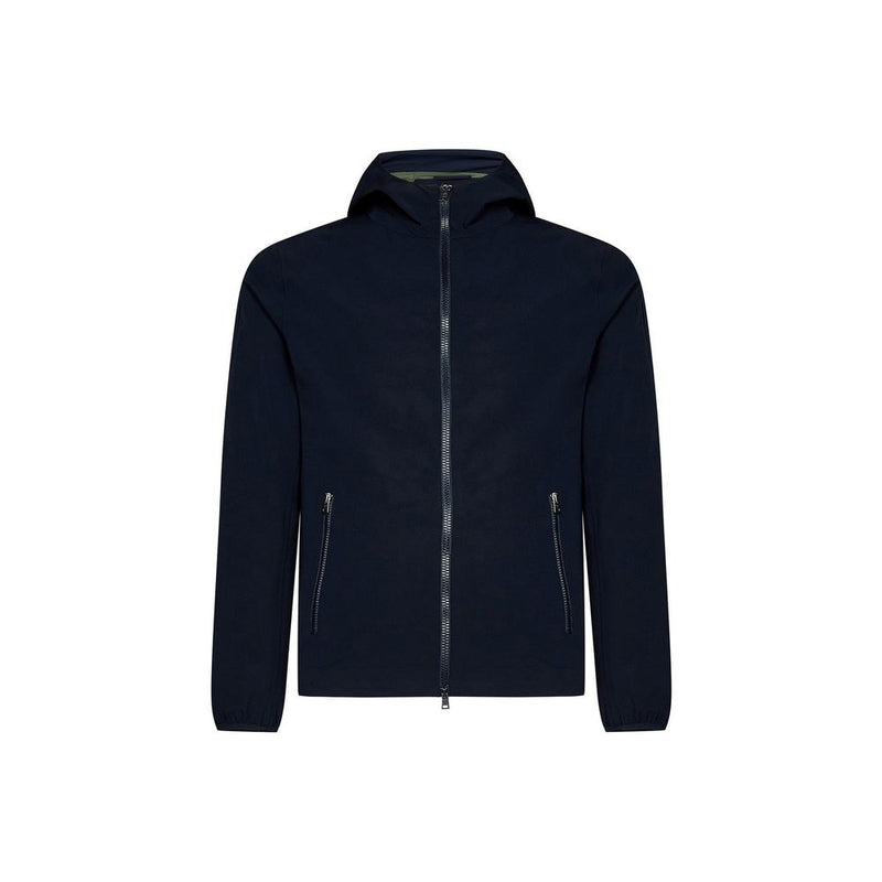 Herno Blue Elastane Shell Jacket