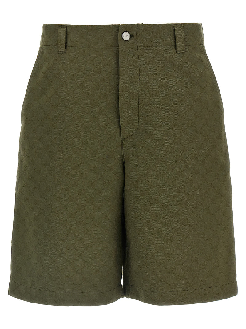 Gucci Bicolor Cotton Bermuda Shorts