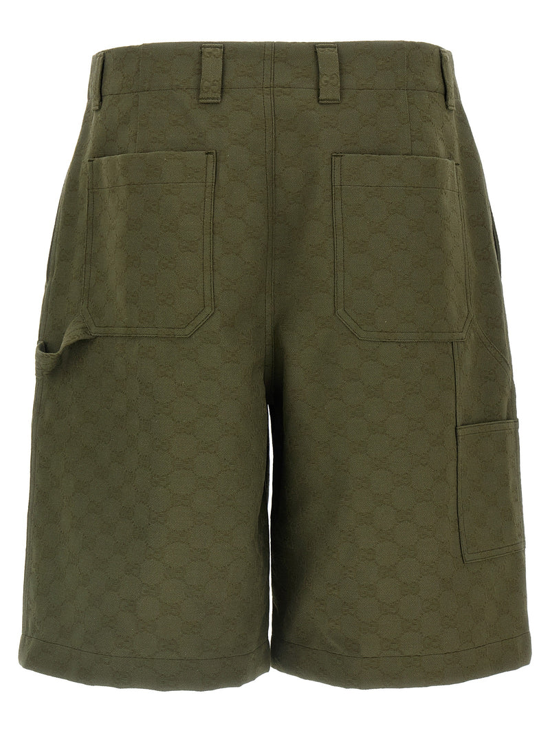 Gucci Bicolor Cotton Bermuda Shorts