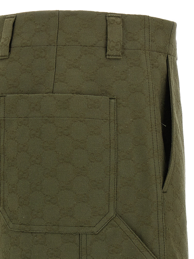 Gucci Bicolor Cotton Bermuda Shorts