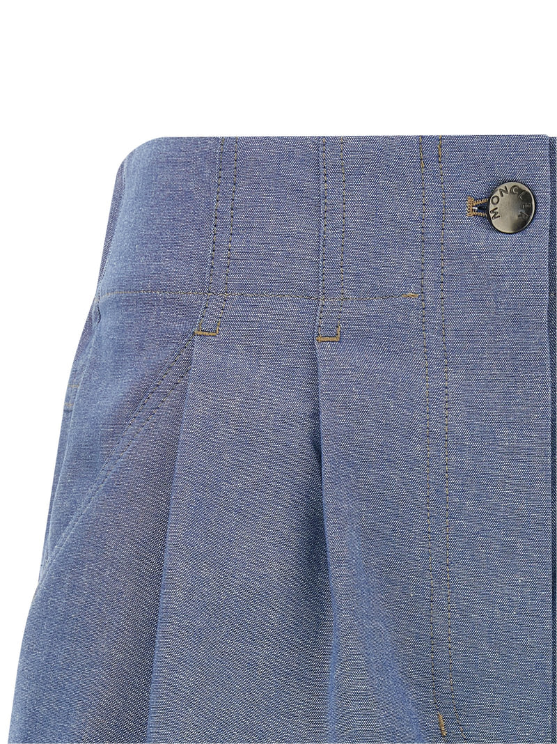 Moncler Grenoble Blue Cotton Bermuda Shorts