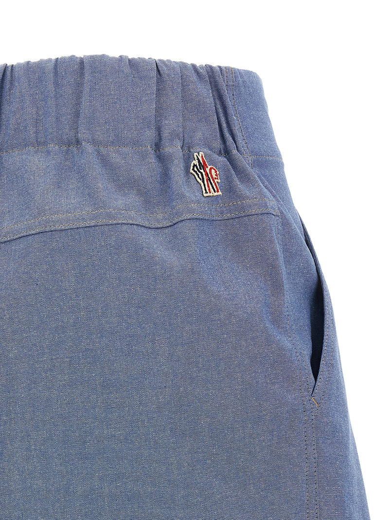 Moncler Grenoble Blue Cotton Bermuda Shorts