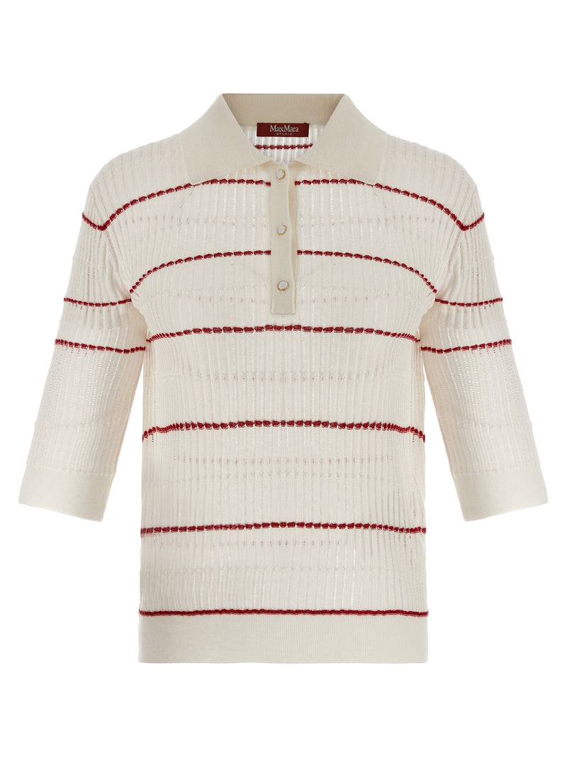 Max Mara White Silk Polo Shirt