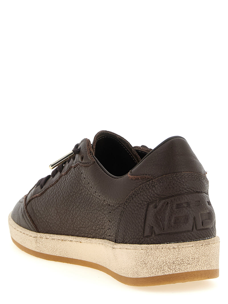 Golden Goose Brown Cowhide Low Top Sneakers