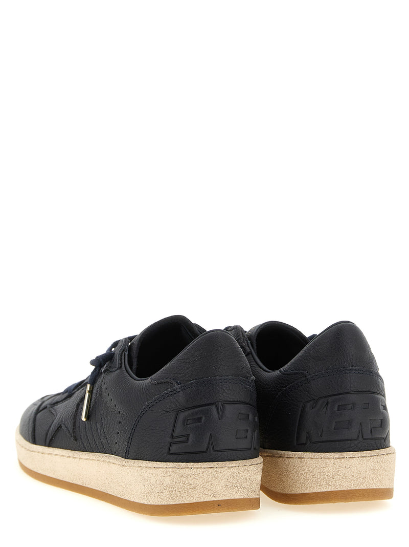 Golden Goose Blue Cowhide Low Top Sneakers