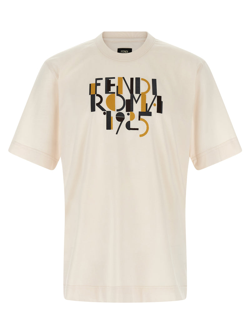 Fendi White Cotton T-Shirt