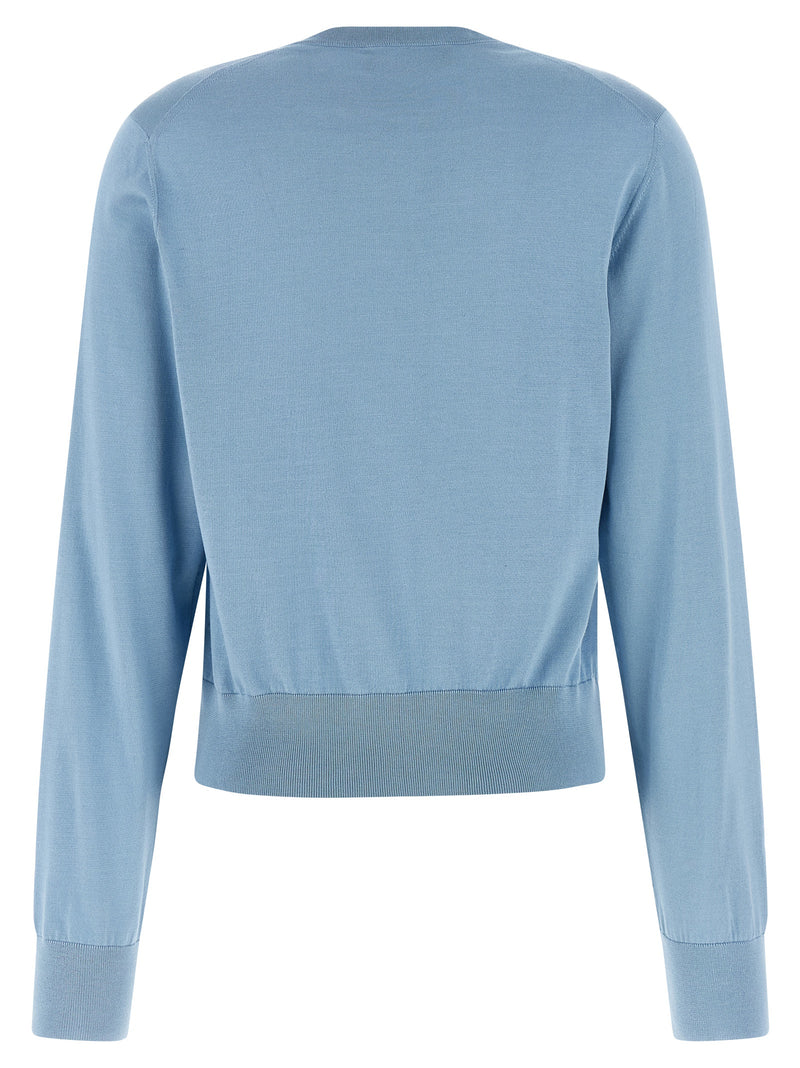 Dolce & Gabbana Blue Silk Cardigan