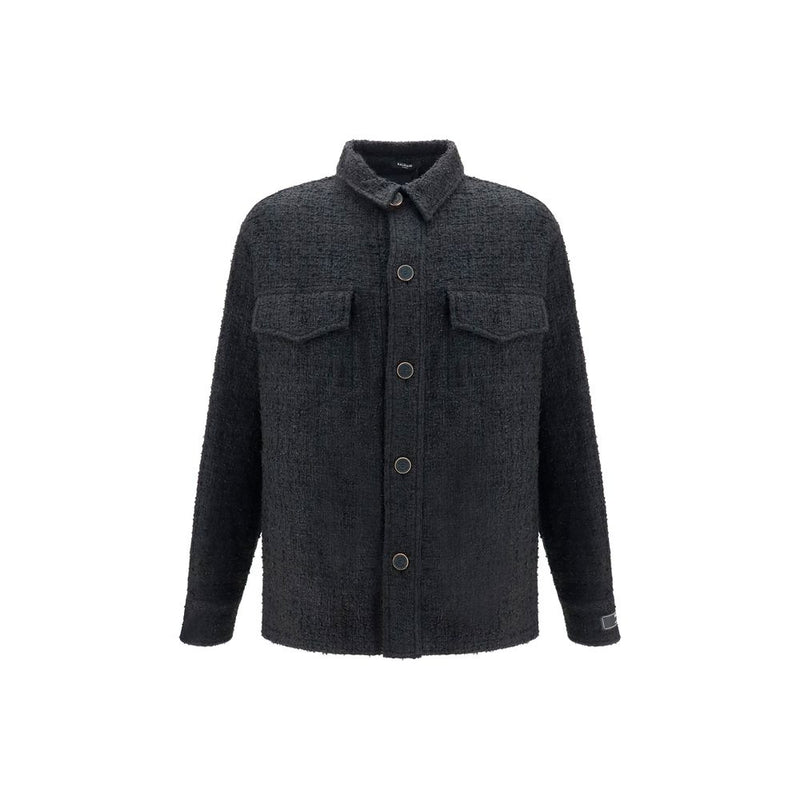 Balmain Black Cotton Shell Jacket