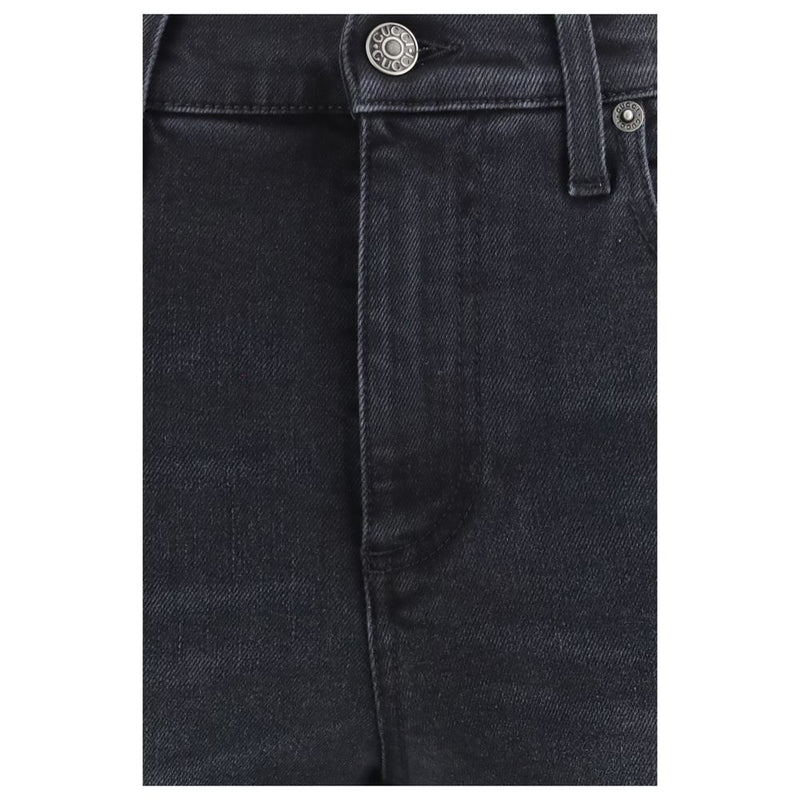 Gucci Black Cotton Skinny Jeans