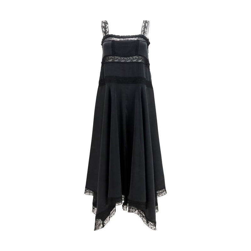 Ganni Black Silk Casual Dress
