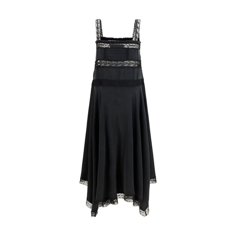 Ganni Black Silk Casual Dress