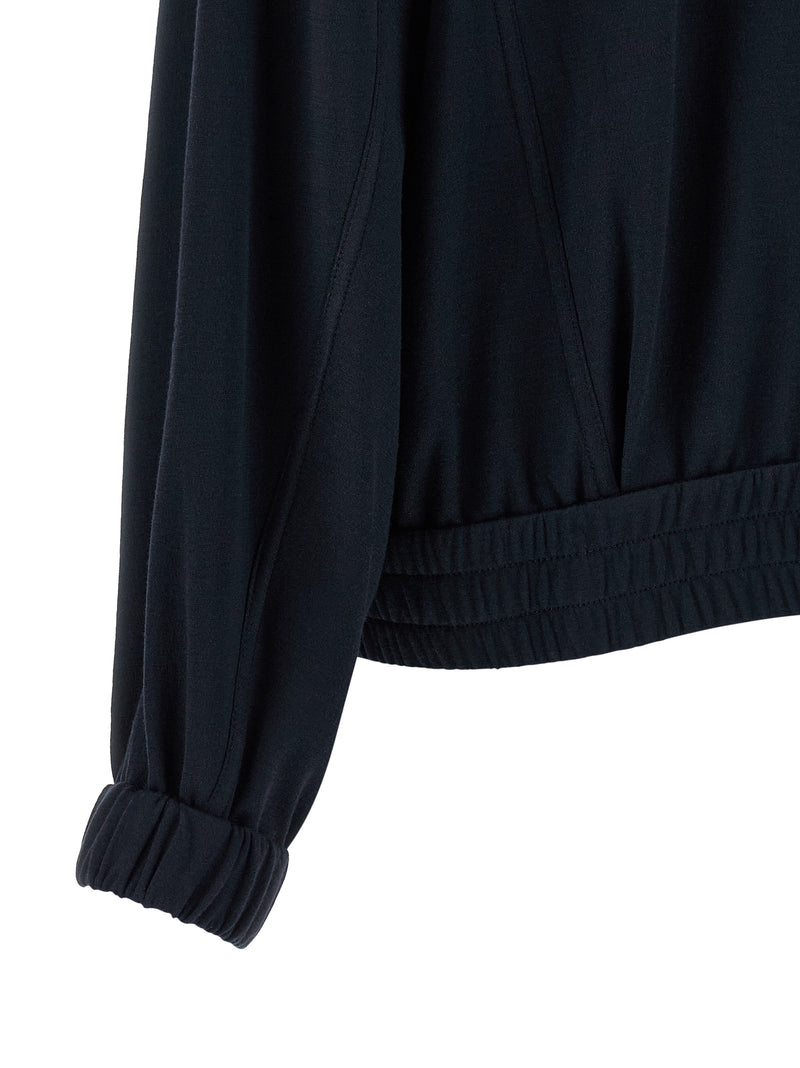 Brunello Cucinelli Blue Cotton Bomber