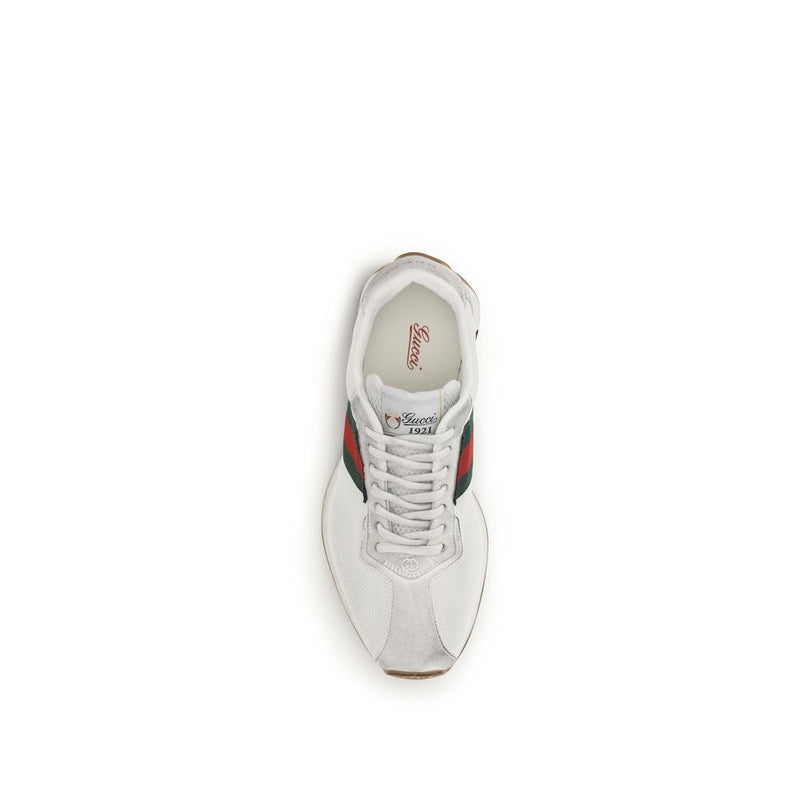 Gucci White Polyester Athletic Sneakers