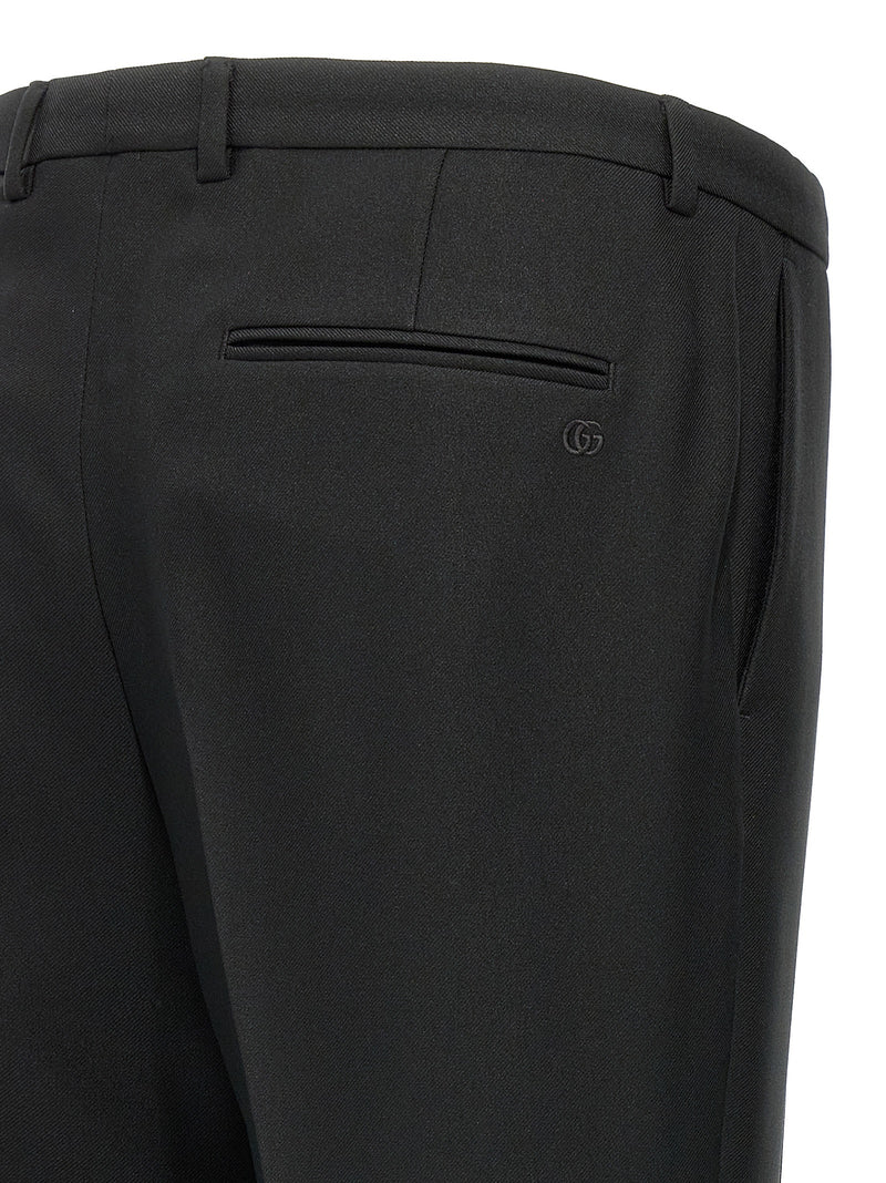 Gucci Black Polyester Casual Pants