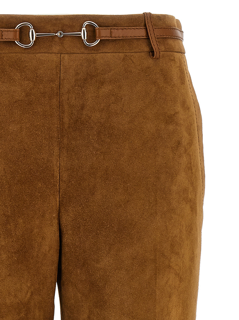 Gucci Brown Calfskin Pants