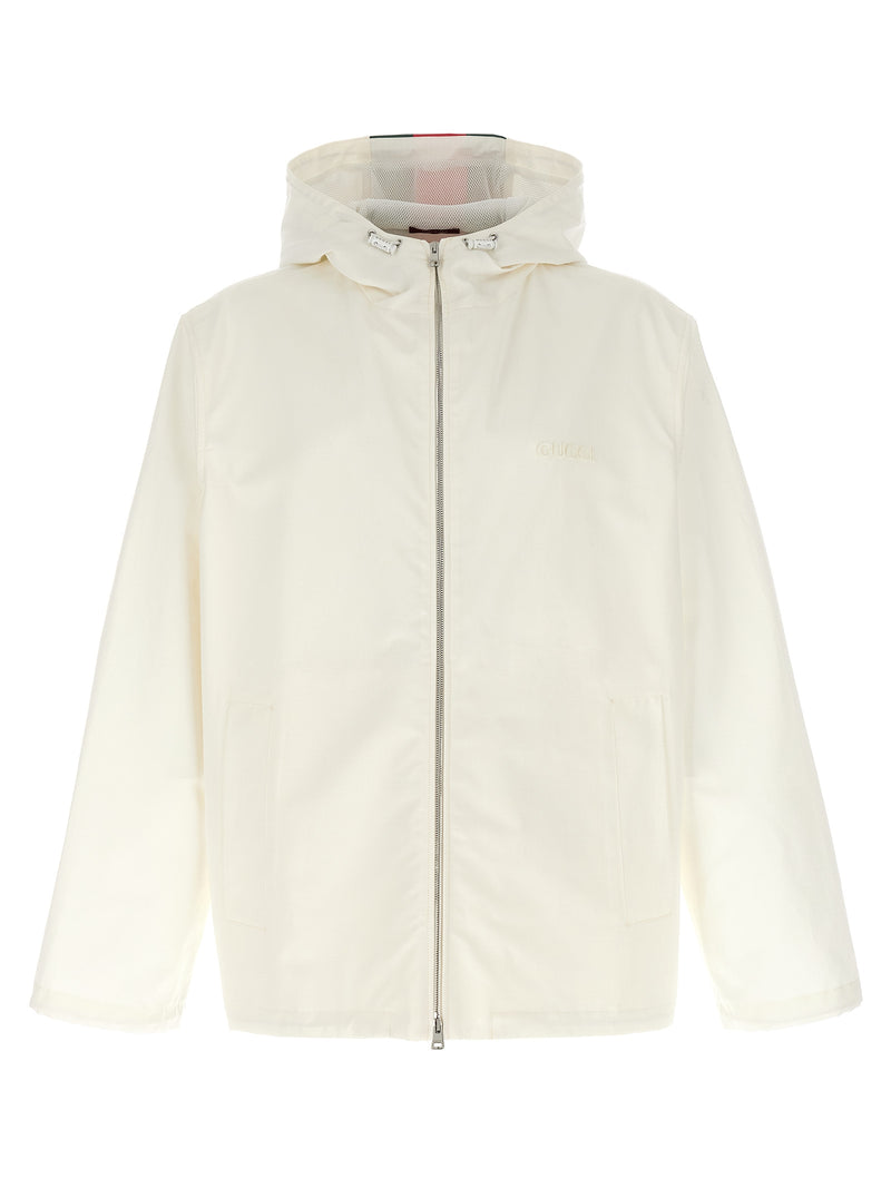 Gucci White Cotton Shell Jacket