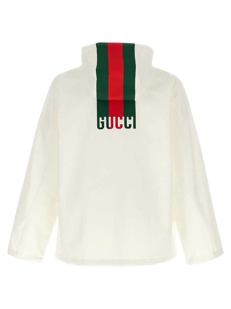 Gucci White Cotton Shell Jacket