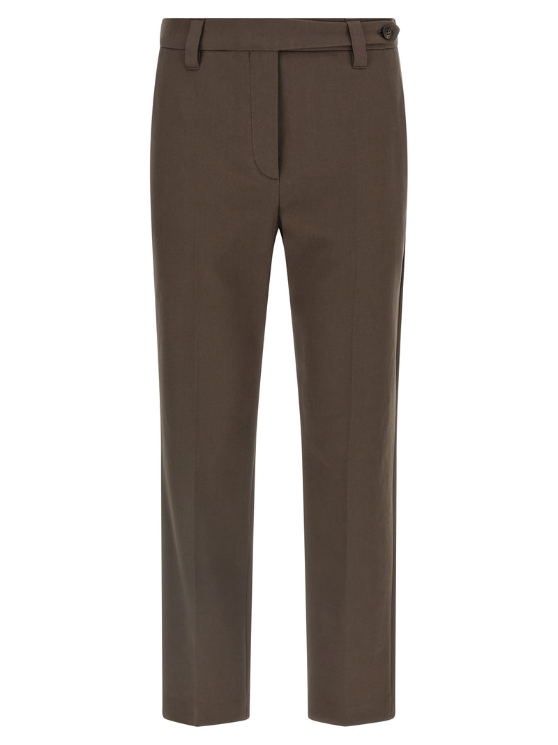 Brunello Cucinelli Brown Cotton Casual Pants