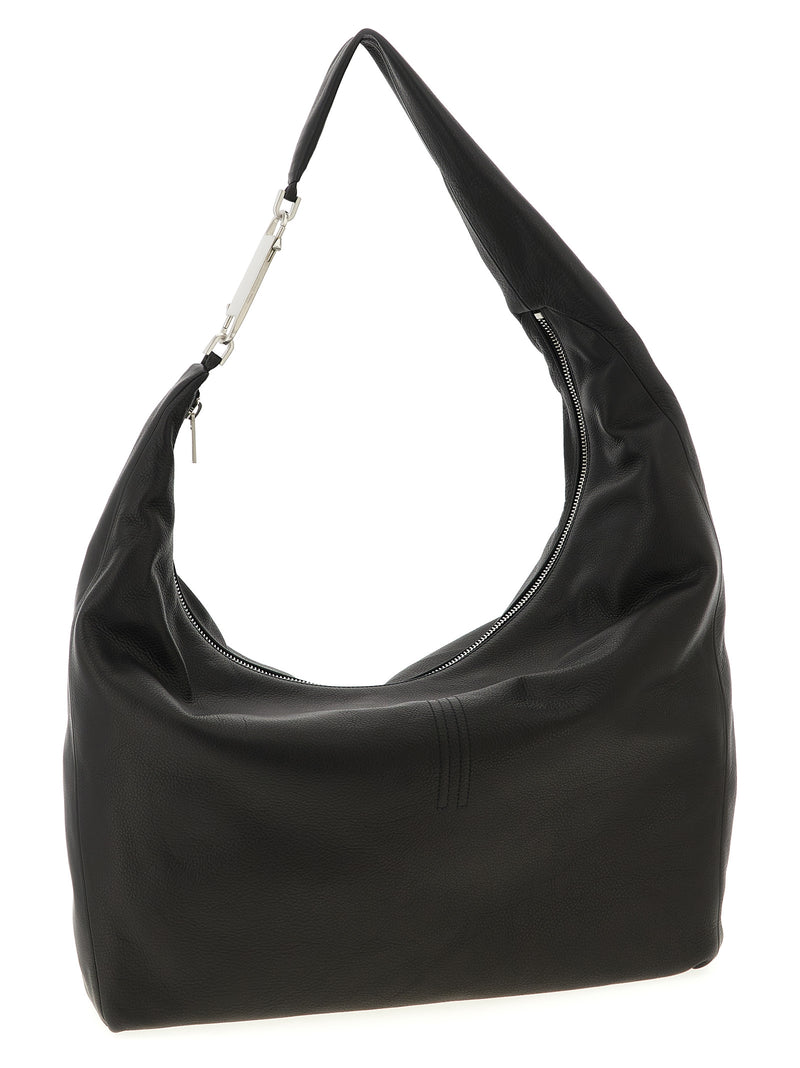 Rick Owens Black Calfskin Shoulder Bag