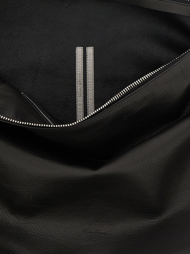 Rick Owens Black Calfskin Shoulder Bag