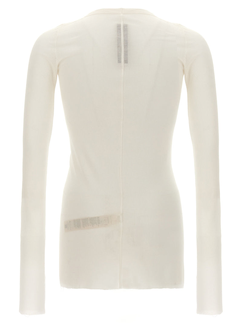 Rick Owens White Viscose T-Shirt