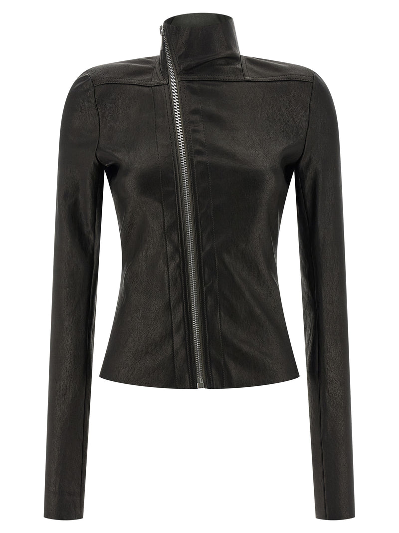 Rick Owens Black Lamb Leather Leather Jacket