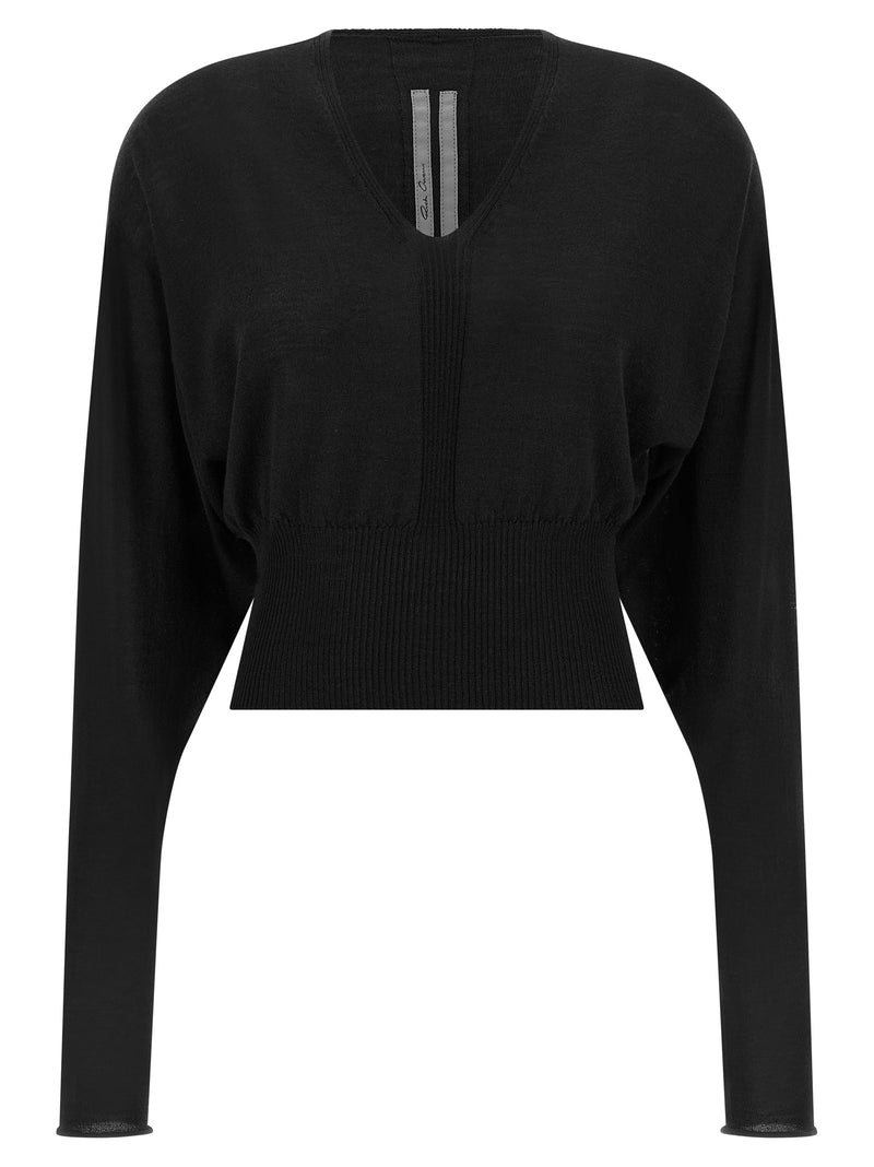Rick Owens Black Cotton Sweatshirt