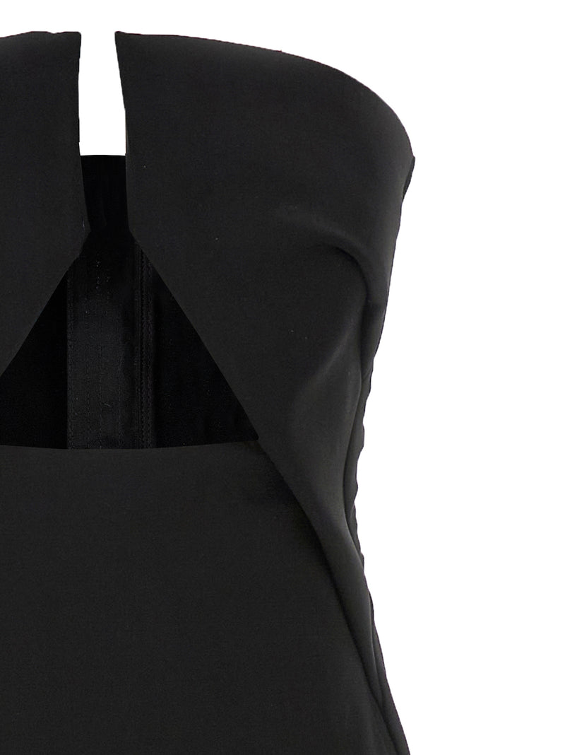 Rick Owens Black Wool Long Dress