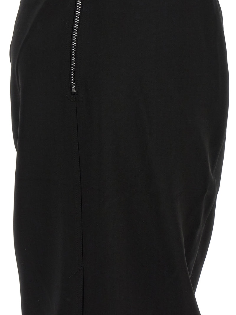 Rick Owens Black Wool Long Dress