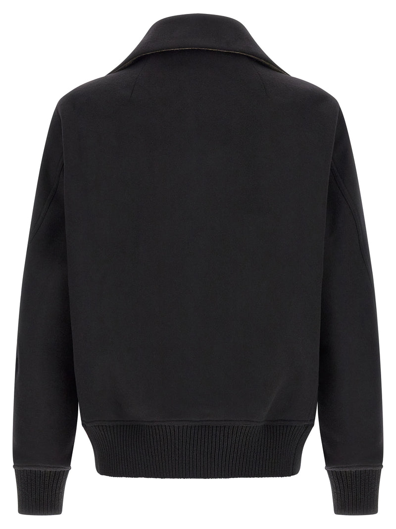 Rick Owens Black Virgin Wool Bomber