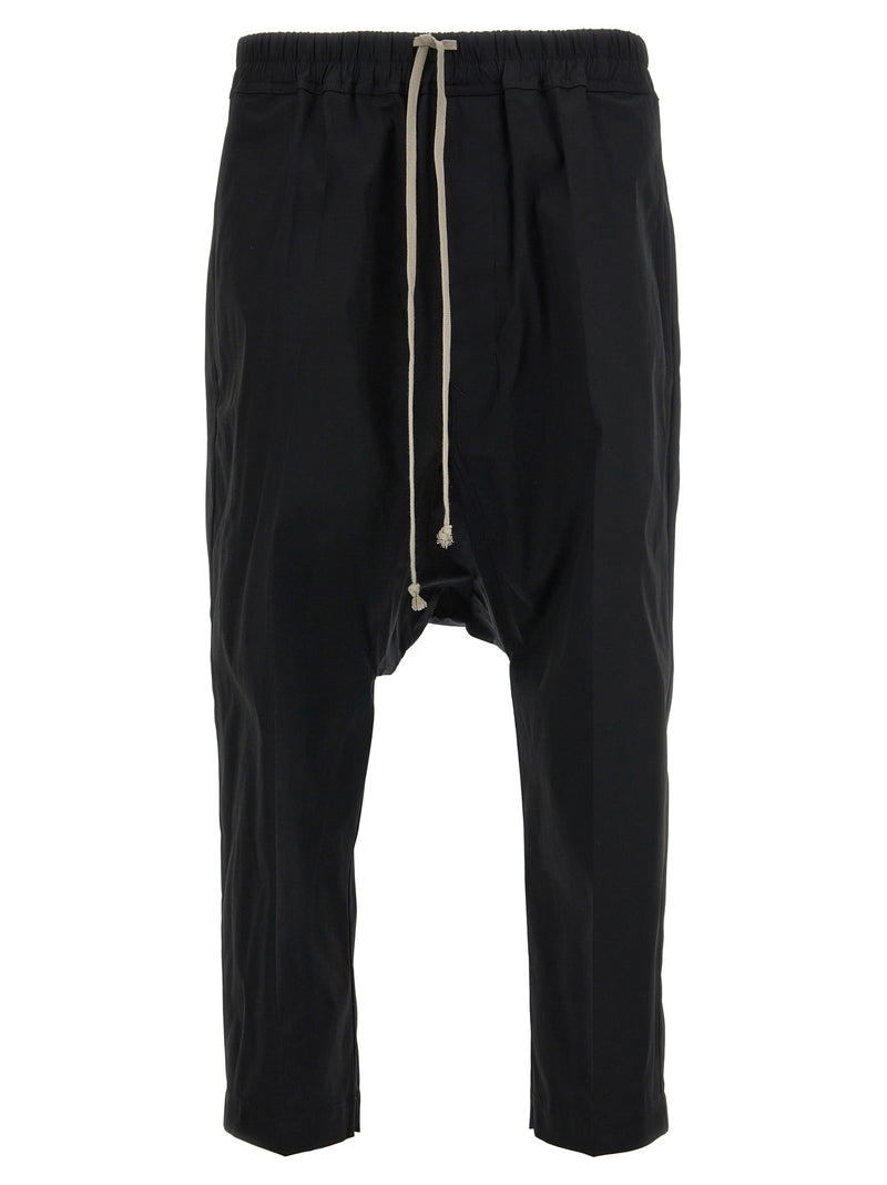 Rick Owens Black Cotton Casual Pants