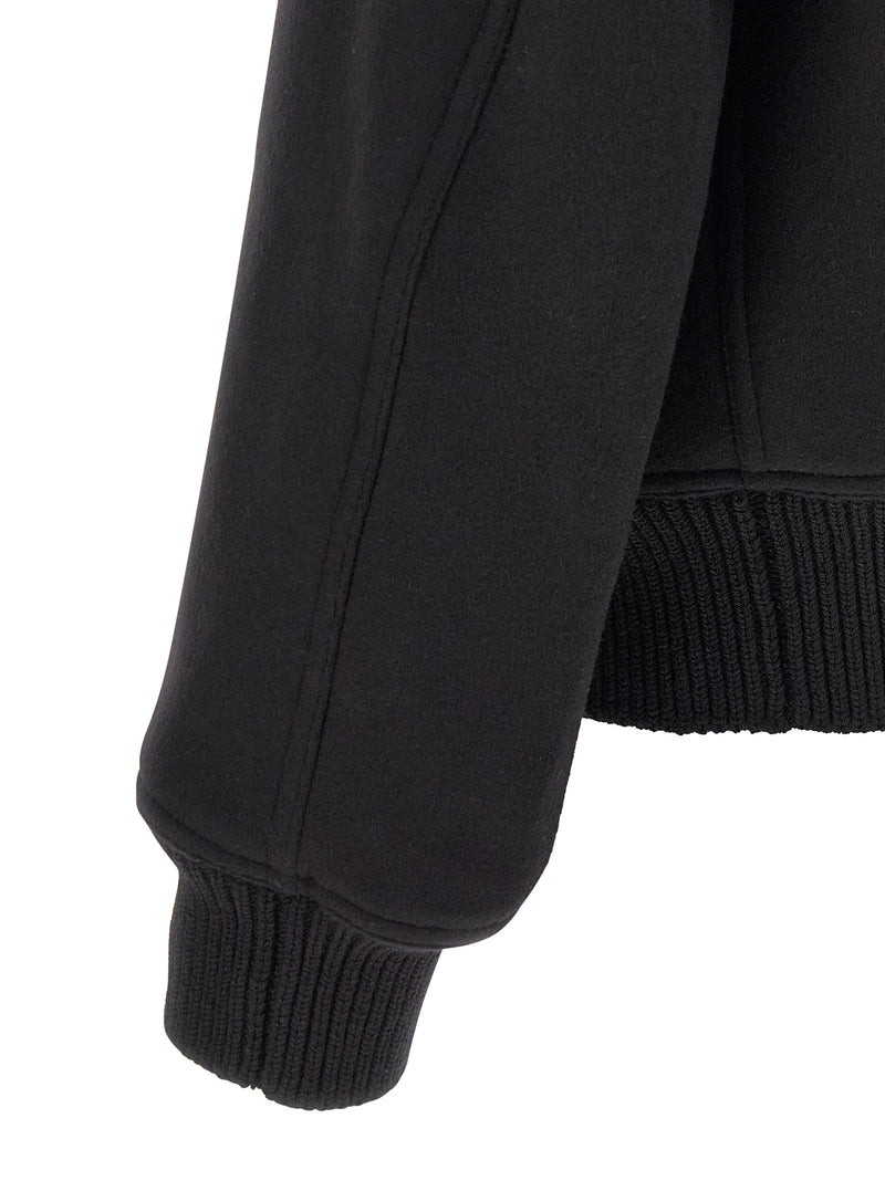 Rick Owens Black Virgin Wool Bomber