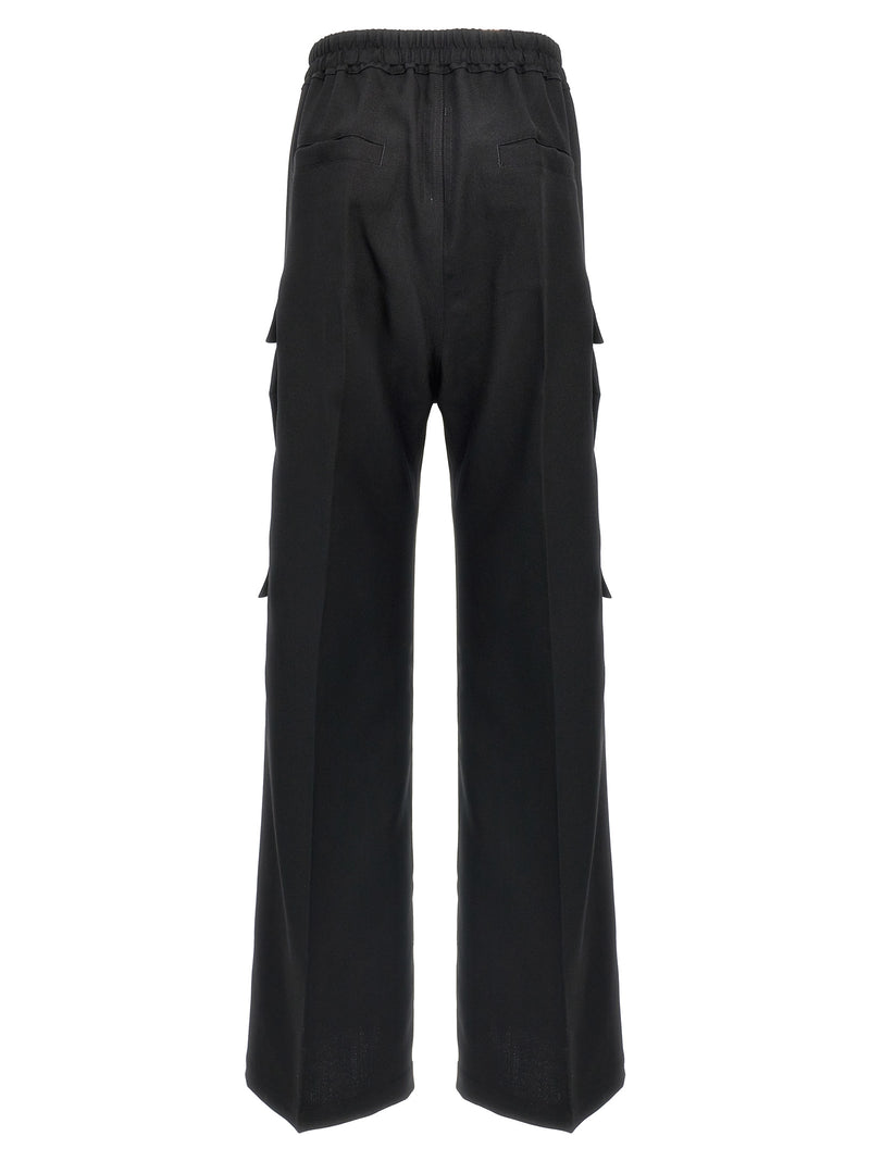 Rick Owens Black Wool Cargo Pants