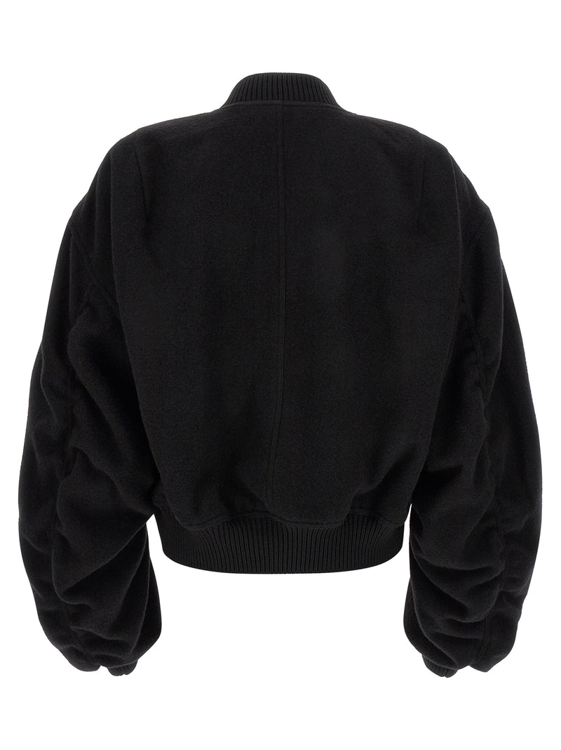 Rick Owens Black Virgin Wool Bomber