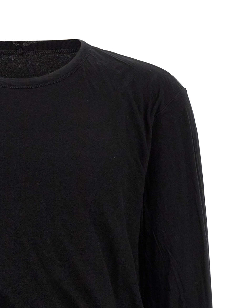 Rick Owens Black Cotton T-Shirt