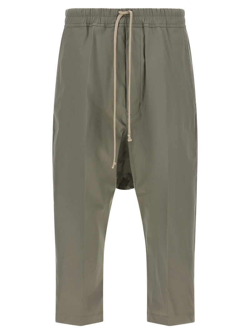 Rick Owens Gray Cotton Cropped Pants