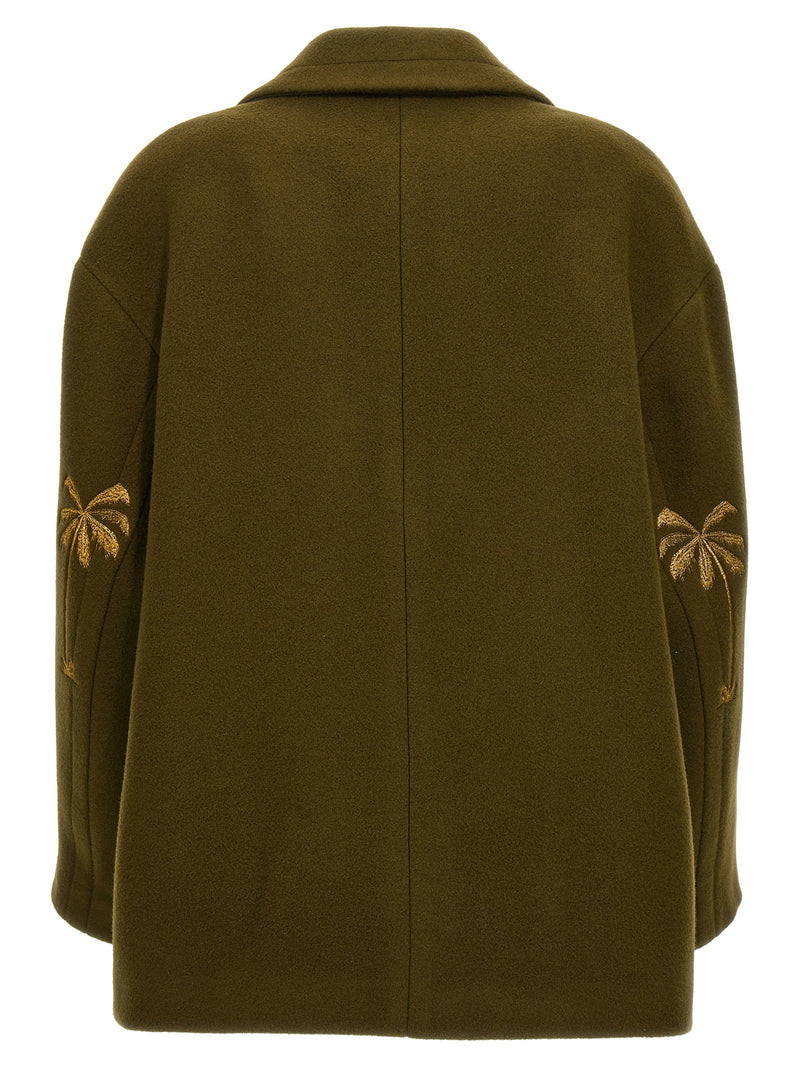 Palm Angels Bicolor Virgin Wool Coat