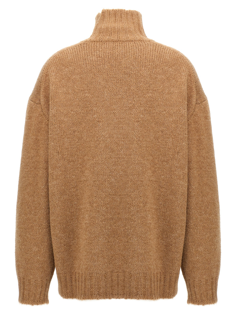 Jil Sander Beige Wool Cardigan