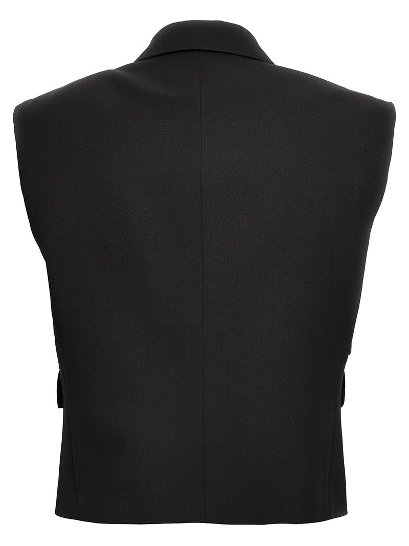 Dolce & Gabbana Black Silk Sleeveless Jacket