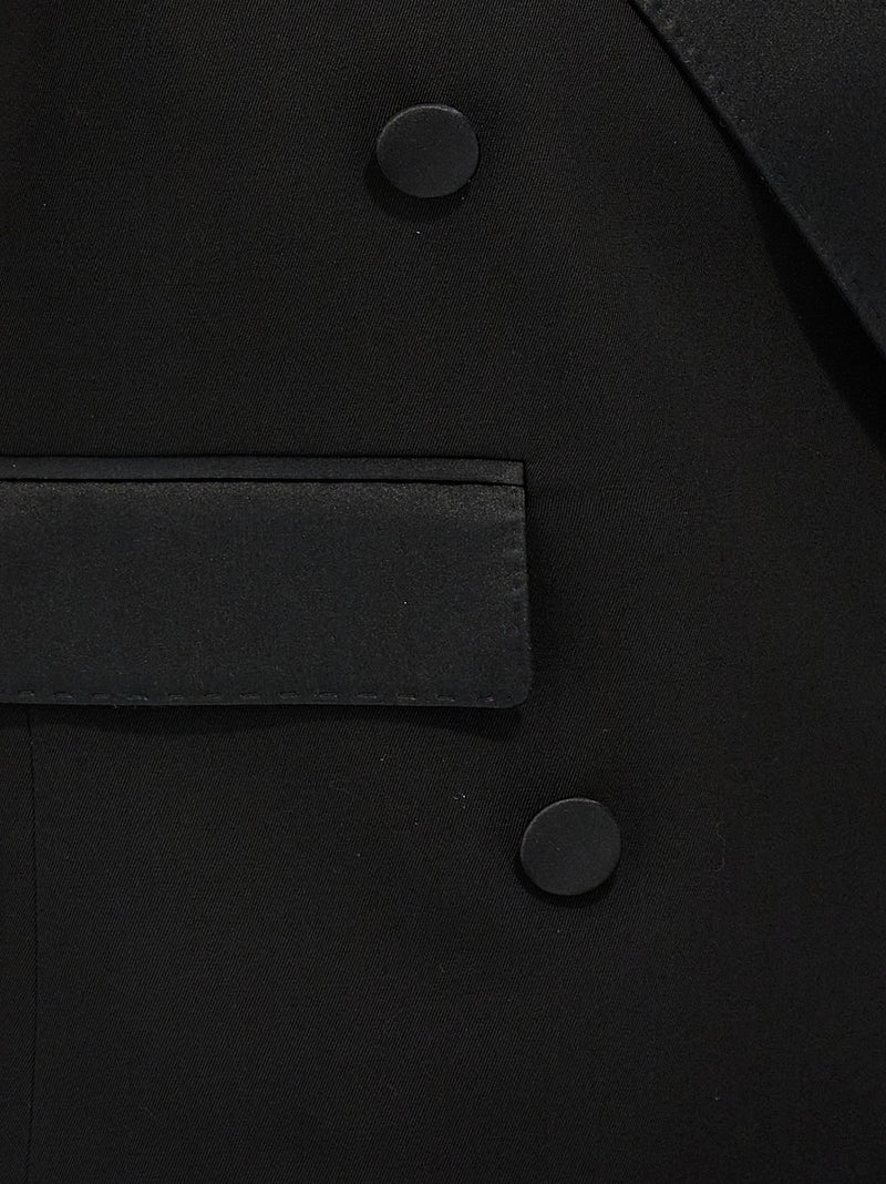 Dolce & Gabbana Black Silk Sleeveless Jacket