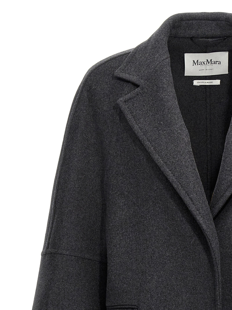 Max Mara Gray Virgin Wool Coat