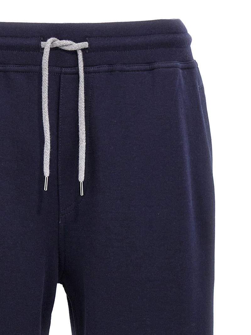 Brunello Cucinelli Blue Cotton Joggers (Workout Pants)