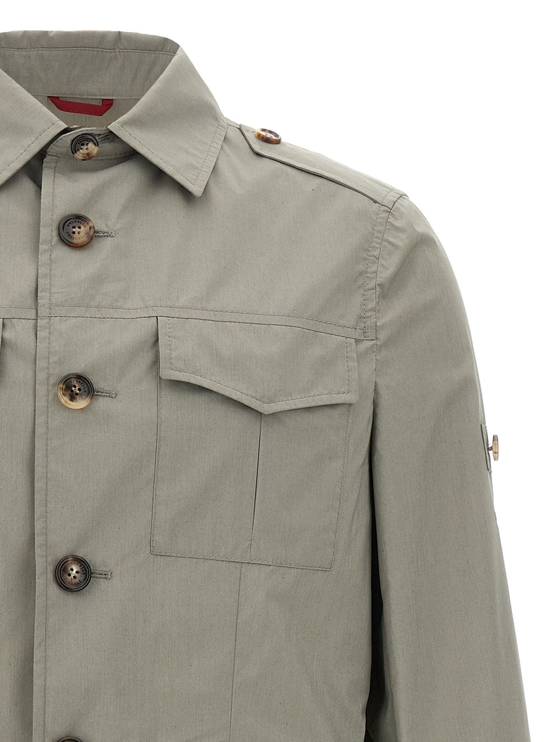 Brunello Cucinelli Bicolor Cotton Shell Jacket