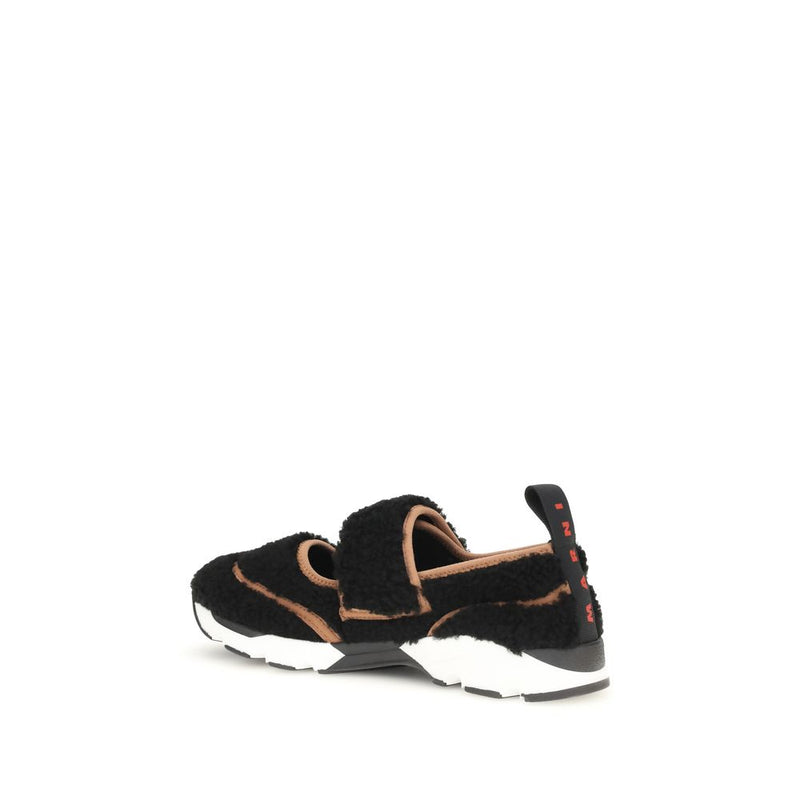 Marni Black Polyamide Athletic Sneakers